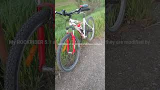 My ROCKRIDER ST520 and ROCKRIDER 5.1 modified💯 #trending #mtb #shimano #viral #reels #rockshox #Fsa