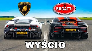 WYŚCIG: Bugatti Chiron SS v 1,800 KM Lambo Huracan