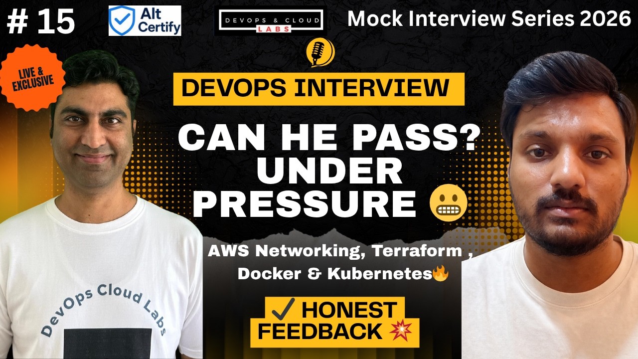 Real DevOps Interview Breakdown🔥| CAN HE PASS? 😳 | AWS  , K8s, Git, Terraform + Feedback #devops #15