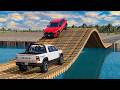 Cars vs Wooden Log Bridge #1 BeamNG Drive Challenge Ends in Total Destruction!