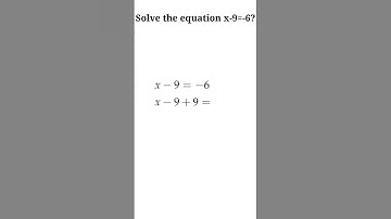 solve x-9=-6