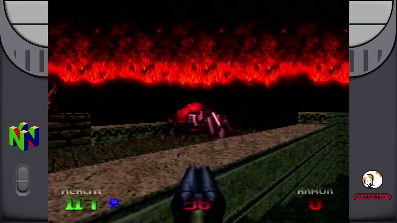 Doom 64 EX - Original Hardware - Bonus Pak (Extra levels on N64) - level 128 - The Fortress