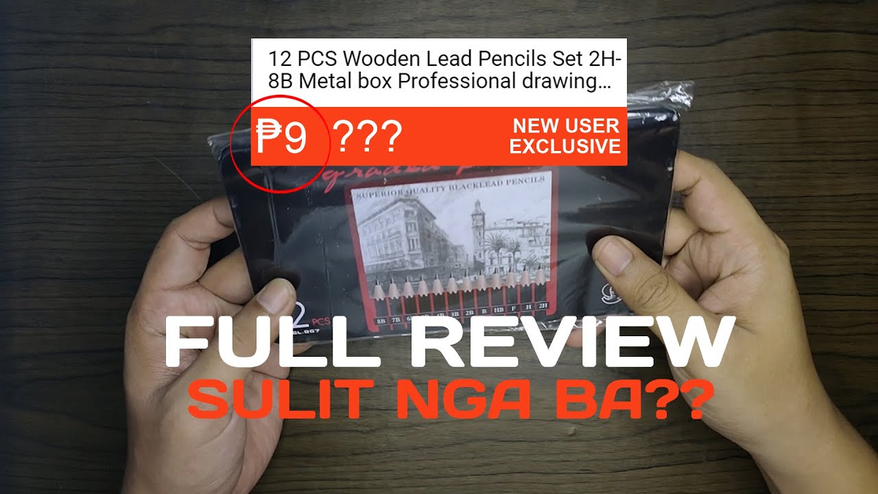 9 Pesos Graphite Pencils 12pcs REVIEW Tagalog YouTube