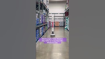 Meeting again Simbe Robotics Tally Robot at Jersey City’s BJs Wholesale Club.🤖 #robotics #robot
