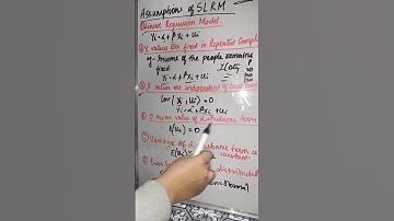 Assumptions of Classical linear regression model/ Simple linear regression model#econometrics#econom