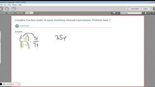 Complex fraction made of sums involving rational expressions