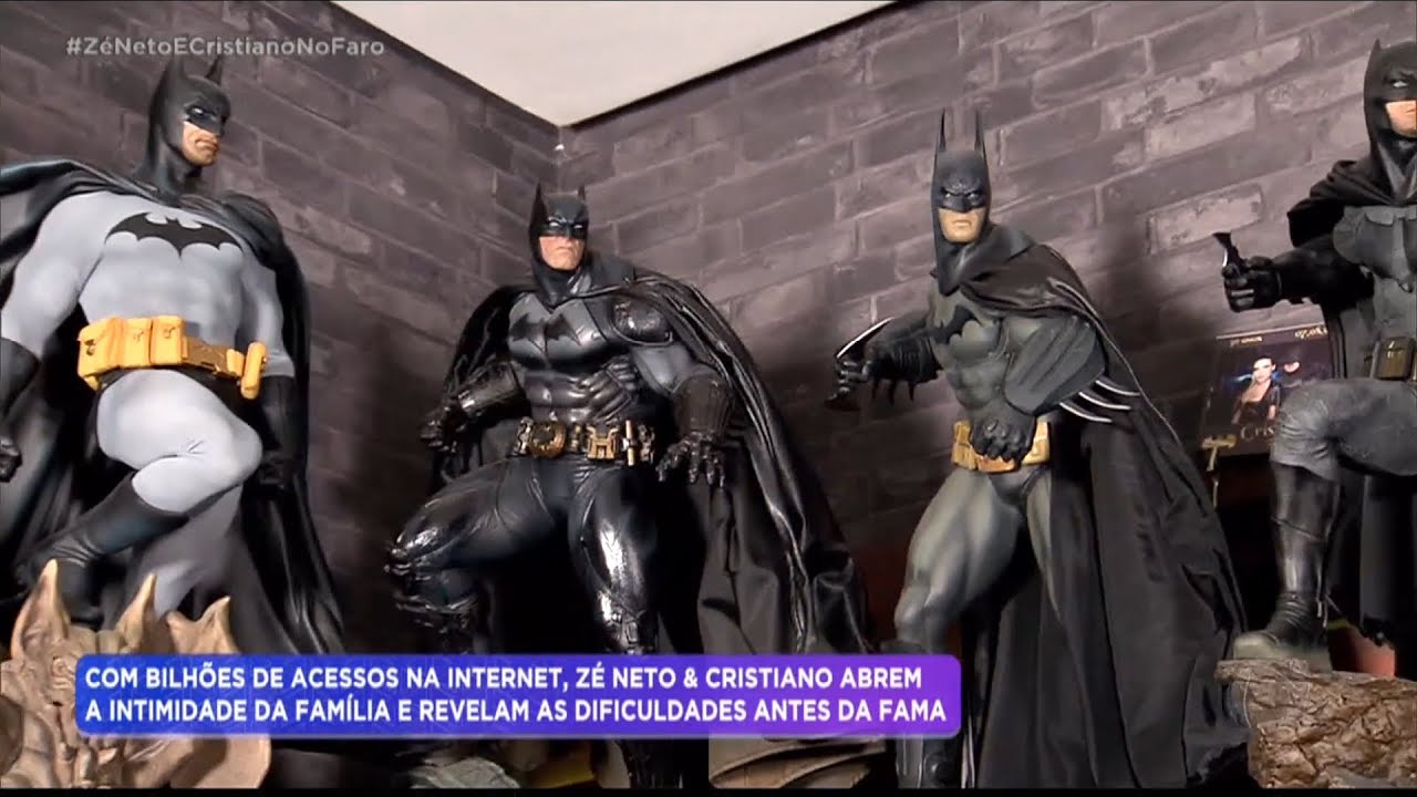 Rodrigo Faro se diverte no “quarto do Batman” de Cristiano