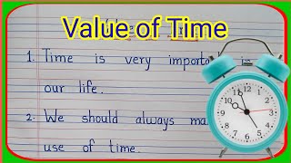 Value of time Eassy | 10 Lines on Value of time | Value of time Composition