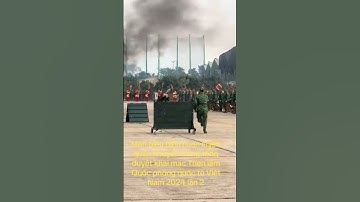 Màn biểu diễn huấn luyện quân khuyển tổng duyệt khai mạc Triển lãm Quốc phòng quốc tế Việt Nam 2024