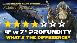 4* vs 7* Profundity - is it worth rushing to 7* | SWGOH Fleet Arena