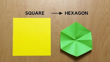 How to transform square paper into hexagon | easy