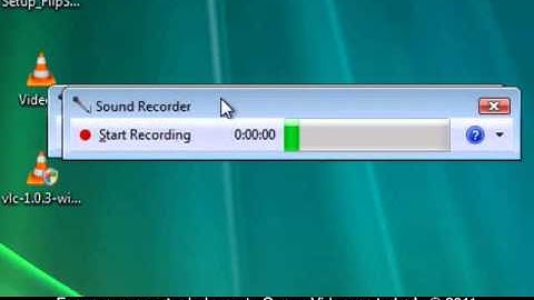Windows Vista - Using the sound recorder