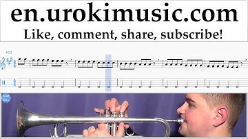 How to Play Trumpet Passenger Let Her Go Part#1 Melody School Learn Class Course Tutorial Sheet