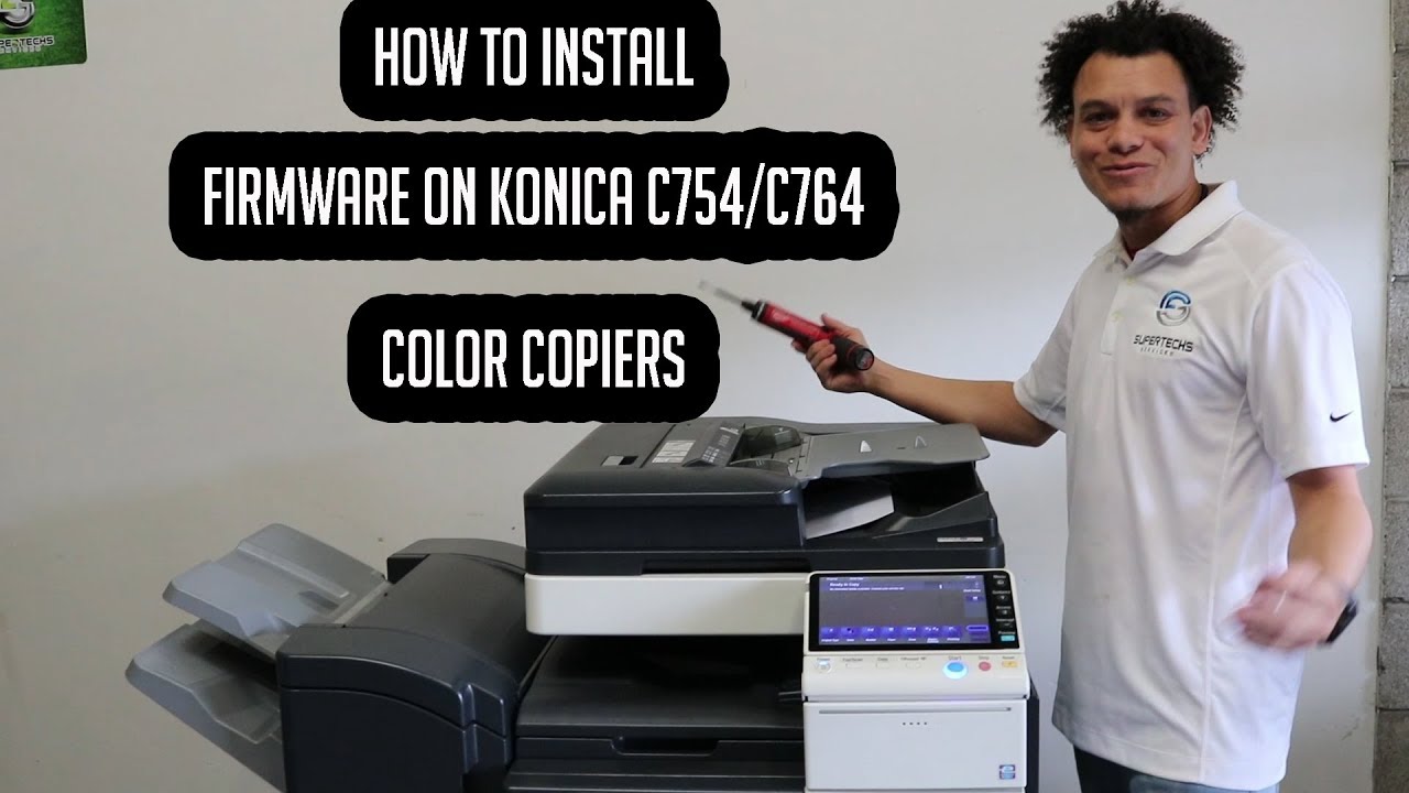 Konica Konicacopiers How To Install Firmware On Konica Bizhub C754 C654 Youtube