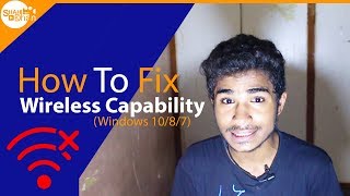 how to fix wireless capability is turned off windows 10