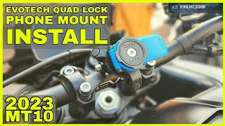 Evotech Quad Lock Phone Mount Install 2023 Yamaha Mt10