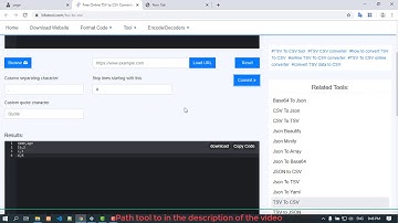 Free Online TSV to CSV Converter