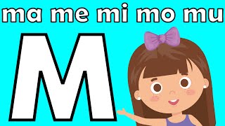 MA ME MI MO MU para niños | PALABRAS CON M ⏪✅Aprender a leer las sílabas