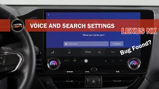 2022 Lexus NX  Lexus Interface  Voice and Search Settings
