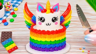 Cutest Rainbow Unicorn Ercream Cake Diy Miniature Cake Decorating Recipes Cake In Wonderland