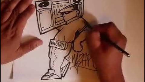 Drawing a Graffiti Character by WIZARD