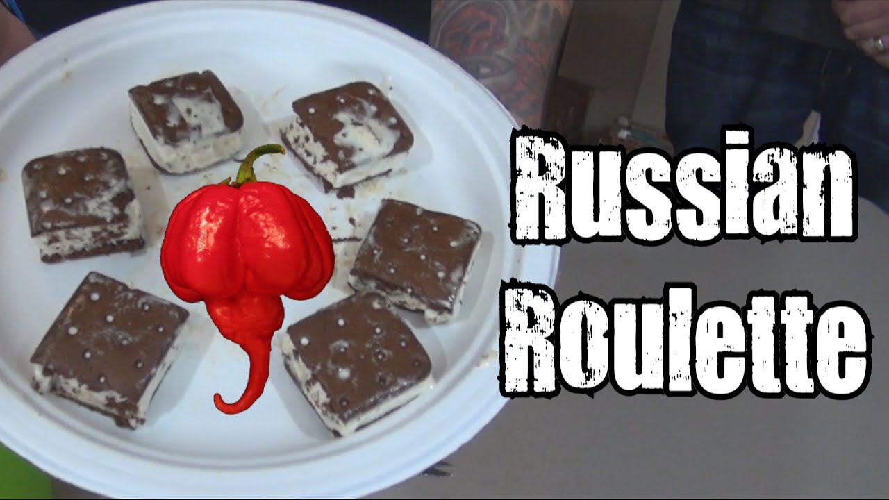 Carolina Reaper Mash In Ice Cream Sandwiches Russian Roulette - YouTube