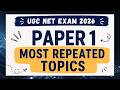 UGC NET JUNE 2026🚨 PAPER 1 MOST IMPORTANT TOPICS #ugcnetpaper1preparation #ugcnetpaper1 #ugcnet2026