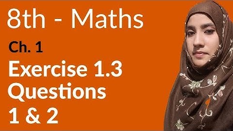 8th Class Math, Operation On Set Exercise 1.3 Q 1 & 2 - 8th Class Math Solution