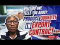What no one tells you about product quantity in export contract