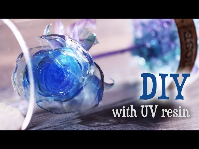 【レジン】ソフトタイプのレジンで青い薔薇 DIY Blue rose [Resin]