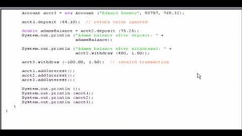 Creating your own Java Classes Part  3