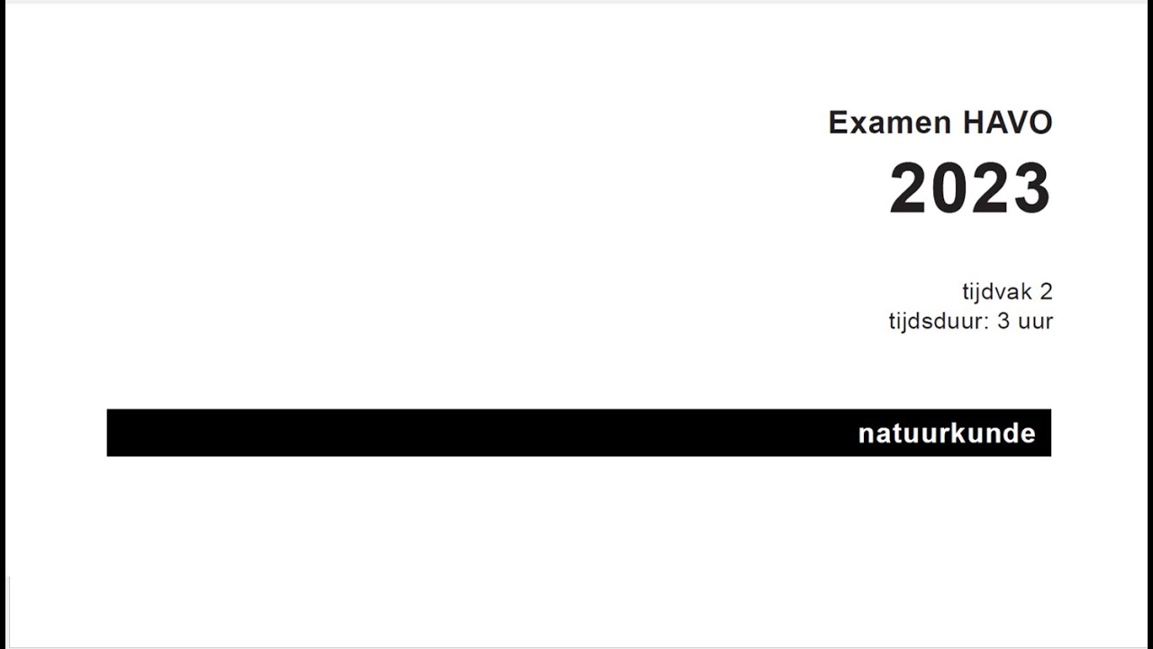 Natuurkunde bespreking Examen HAVO 2023 tijdvak 2 deel 1 - YouTube