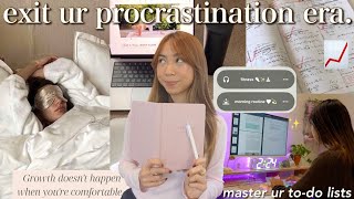 HOW TO OVERCOME PROCRASTINATION 📈student tips, mastering discipline, \u0026 how to stress less