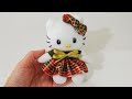 ÇORAPTAN MİNYATÜR HELLO KİTTY YAPIMI-MINIATURE HELLO KITTY MADE FROM SOCKS