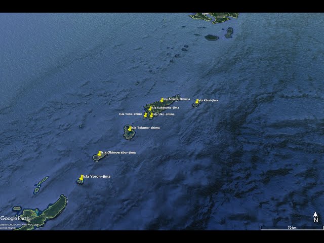 Mapa de Las Islas Amami
