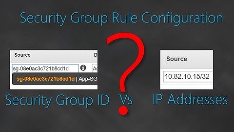 Production Security Group Configuration | Best Practice | Solution