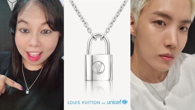 Louis Vuitton Unicef Sterling Silver Lock Necklace 