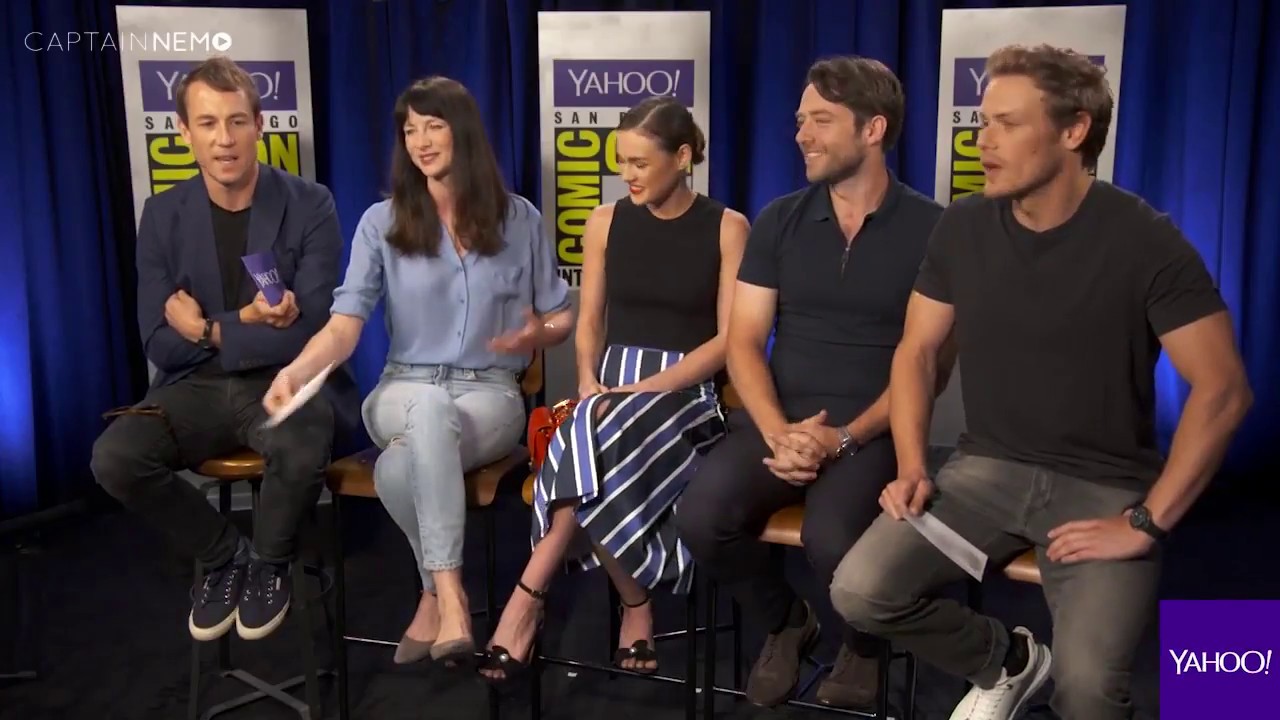 The Cast of 'Outlander' Recite Their Lines in American Accents [RUS SUB] caitriona balfe model