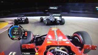 F1 2013 Singapore Alonso Start Onboard