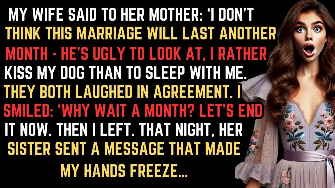 Wife ‘Won't Last—He's Below Me!'—I Ended It NOW— Her Sister Texted The REAL Reason!  RICH CEO