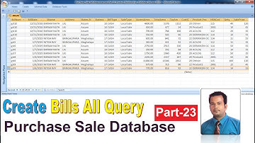 Purchase sale database in access Part 23 - BillsAll Query
