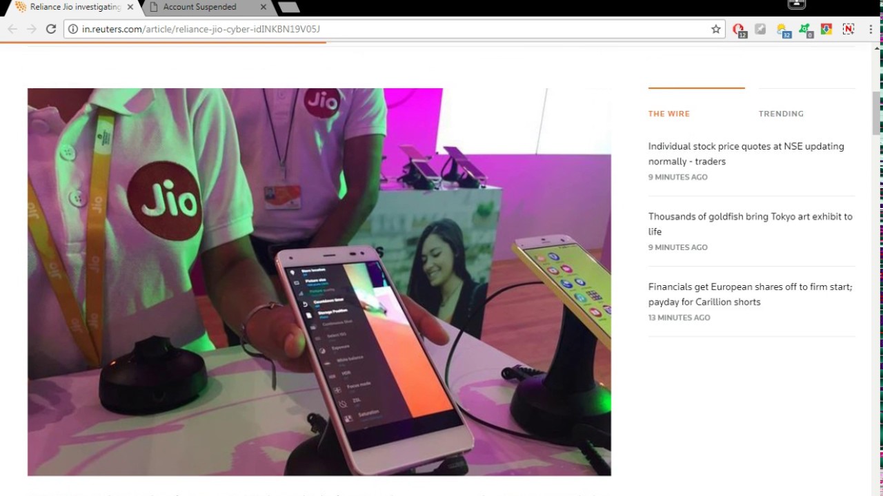 Jio investigating on leaked data