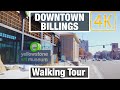 4K City Walks: Billings Montana Downtown Tour - Virtual Walk Walking Treadmill Video