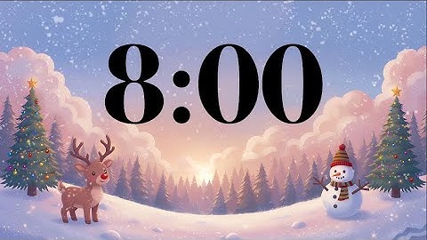8 Minute Christmas Music Timer 🎄 December Snow, Cute Countdown & Peaceful Carols for Classroom Calm