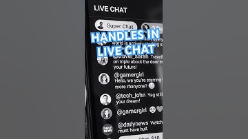 It’s Confirmed… Handles in Live Chat #youtubehandles