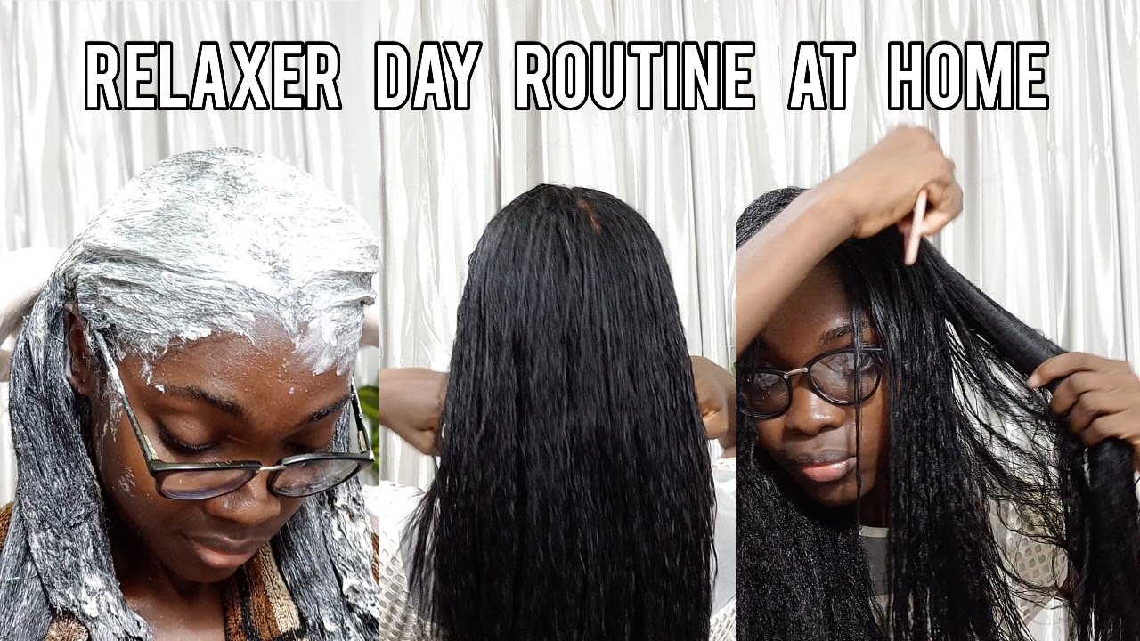 RELAXER DAY ROUTINE AT HOME // WASHING AND DETANGLING // RELAXED HAIR