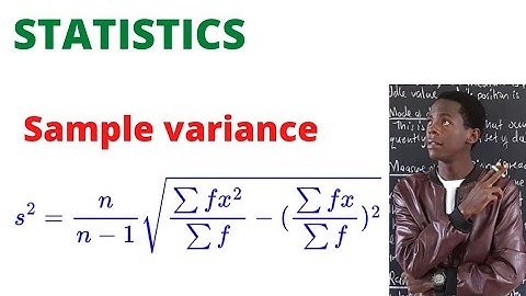 Sample variance/ unbiased estimator of population violence..........#africastruggle.