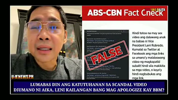 Fact check ng ABS-CBN sa sex video ni Aika Robredo Virus ang laman ayon Kay katunying