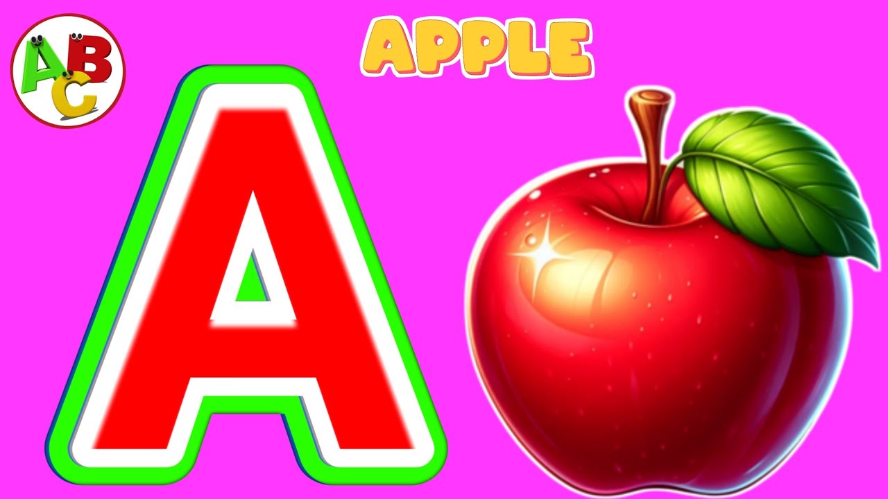 A is for Apple Phonics Song | Learn ABC with Cute Animation | Alphabet Song for Kids | Cartoon Rhyme