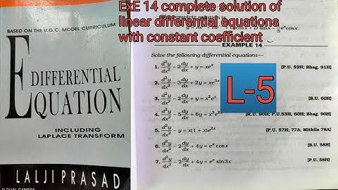Differential equation lalji parsad B.sc /B.a/engineering /linear equations with constant coefficient